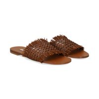 casadei sandalias planas mujer - marron talla 39