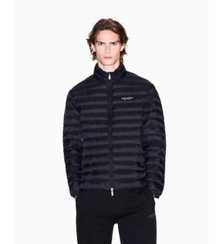 A|X Armani Exchange para hombre. XM001919AF16927UC001 Chaqueta acolchada con cremallera completa negro (M), Casual, Poliamida