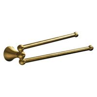 toallero de pared doble con junta efecto bronce