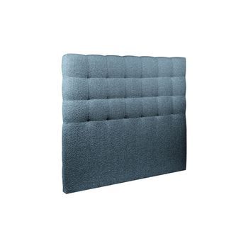 Cabecero Acolchado De 150 Cm - Tejido Rizado Azul