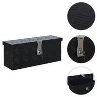 caja de aluminio 485x140x200 mm negra vidaxl