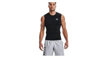 Under armour heatgear armour camiseta de tirantes de compresion negra
