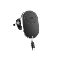 soporte coche sbs con cargador inalambrico integrado negro