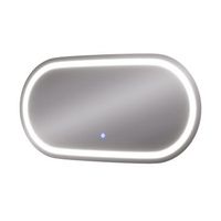 espejo de bano miral 100 x 50 cm con iluminacion frontal vicco