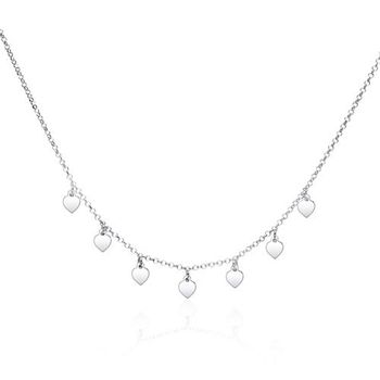Cadena corazones plata 925