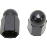 tapones de valvula barnett alu negro par