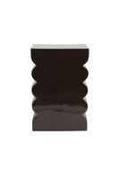 taburete de aluminio chocolate brillante