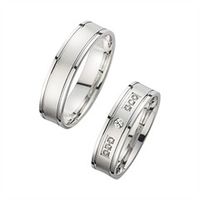 alianzas oro blanco con diamantes ancho 55 mm