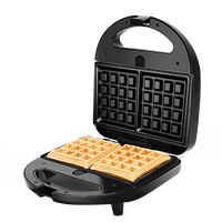 aigostar rubik - sandwichera 3 en 1 750w  sandwichera electrica grill y gofrera 3 placas desmontables antiadherentes e intercambiables