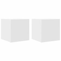 muebles de pared para tv 2 uds blanco 305x30x30 cm vidaxl
