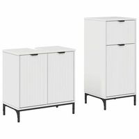 juego de muebles de bano 2 uds brillante 395 x 36 x 88 cm vidaxl