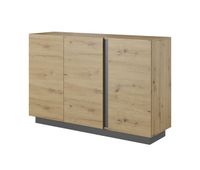 comoda arco 138 diseno moderno y acabado de alta calidad con compartimentos 139x40x91 cm madera