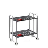 carrito auxiliar plegable bauhaus con ruedas r armazon metalico gris 2 niveles 4 posiciones ajustables61