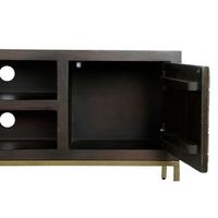 mueble tv acacia metal 140x40x55 marron