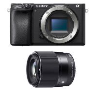 camara mirrorless sony alpha a6400 242 mp sensor cmos aps-c af tactil 4k sigma 30mm f14