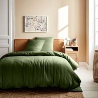 ropa de cama de gasa y algodon caqui