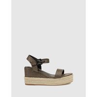 kamome trends sandalias alpargata simona negro para mujer