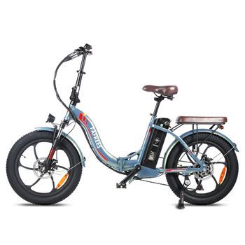 Bicicleta Eléctrica De Neumáticos Anchos Fafrees F20 Pro, Plegable, Batería Extraíble De 36 V Y 20 Ah, Verde Bruma