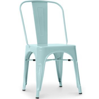 Silla De Comedor De Acero - Diseño Industrial - Nueva Edicion - Stylix  Verde Pálido