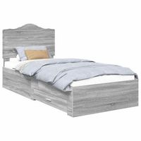 estructura de cama gris sonoma 90 x 200 cm madera de ingenieria vidaxl