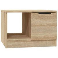 mesa de centro madera de ingenieria roble sonoma 50x50x36 cm vidaxl