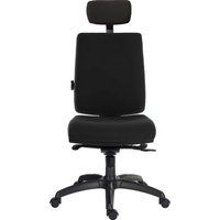 teknik ergo plus fabric tilting operator chair - black black