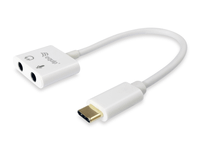 cable adaptador usb-c a audio 2 jack 35mm hembra para auricular y microfono