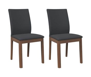 Vidaxl sillas de comedor con cojines 2 uds madera maciza marrón caucho