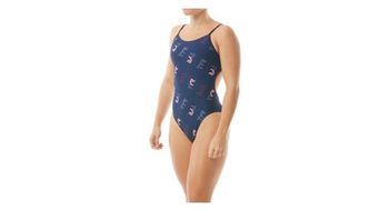 Traje de bano de 1 pieza tyr cascading cutoutfit para mujer  azul