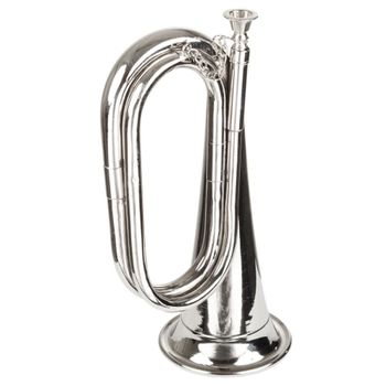 Corneta de metal plata 28 cm