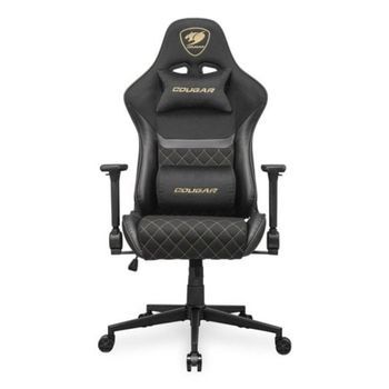 Silla Gaming Cougar Armor One V2 Gold F 120kg Tela Respaldo Reclinable Reposabrazos 4d Negra Oro