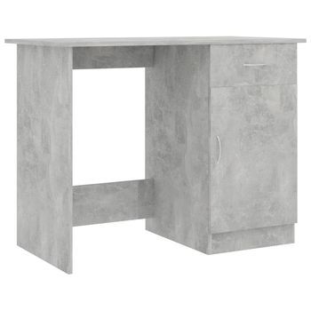 Mesa De Escritorio | | Escritorio De Despacho | Escritorio De Madera Contrachapada Gris Hormigón 100x50x76 Cm