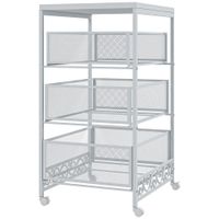 carrito de almacenamiento 34x295x575 cm blanco