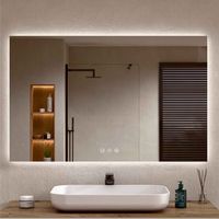 espejo bano led regulable antivaho 80 x 120 cm al x an bellobath