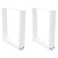 patas para mesa de centro en forma de v 2 unidades color blanco 50 x 42-433 cm acero vidaxl