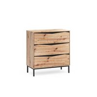aparador elvano 792 x 85 cm con 3 cajones vicco