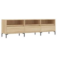 mueble tv  mueble de salon  mesa de tv madera contrachapada roble sonoma 150x30x44  5 cm