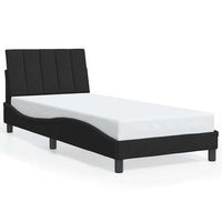 estructura de cama sin colchon hanko terciopelo negro 90x200 cm vidaxl