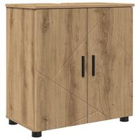 gabinete de bano roble artisan 61 x 35 x 64 cm vidaxl