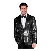 chaqueta de fiesta negro con lentejuelas para hombre