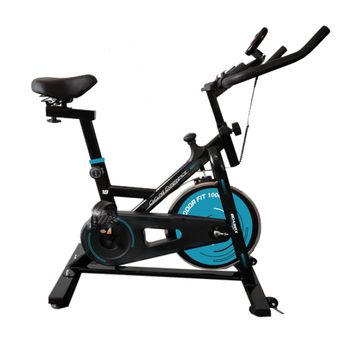 BEHUMAX - Bicicleta estática Ciclo Indoor Fit 1000 con volante de inercia 8 kg y monitor LCD para cardio en casa