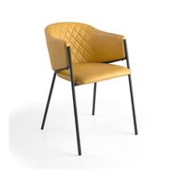 set 2 sillas de comedor ecopiel rycher - ocre