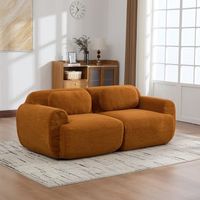 canape modular de tela chenille espuma de alta elasticidad 30d fondo antideslizante color caramelo para salon