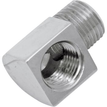 Junta de depósito 90° macho-hembra 1/4'' NPT cromo