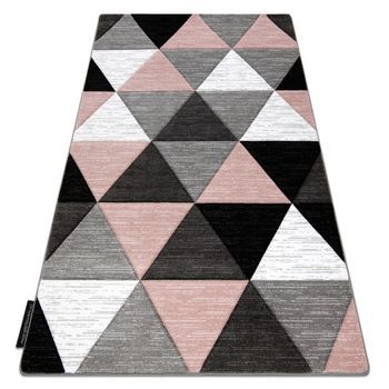 Alfombra Alter Rino Triángulos Rosado 200x290 Cm