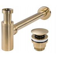 sifon de lavabo rea click-clack universal brushed gold mat