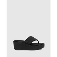 fitflop sandalias sandalia de dedo platfforms wedge negro para mujer