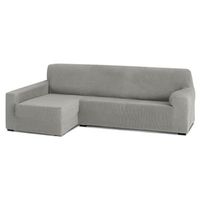 funda sofa chaiselongue poliester grisclaro brazo largo rustica izq
