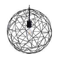 lampara colgante de techo de metal negro redondo con pantalla abierta industrial dormitorio cocina lemme