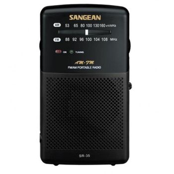 Sangean SR-35 Radio de Bolsillo FM/AM Negra